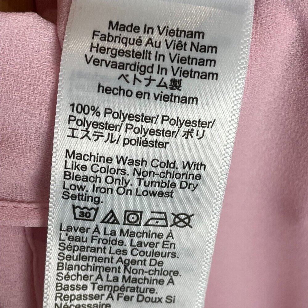 J. Crew Womens 4 Pink Ruffle Button Up Blouse Long Sleeve Shirt Top - Picture 9 of 11